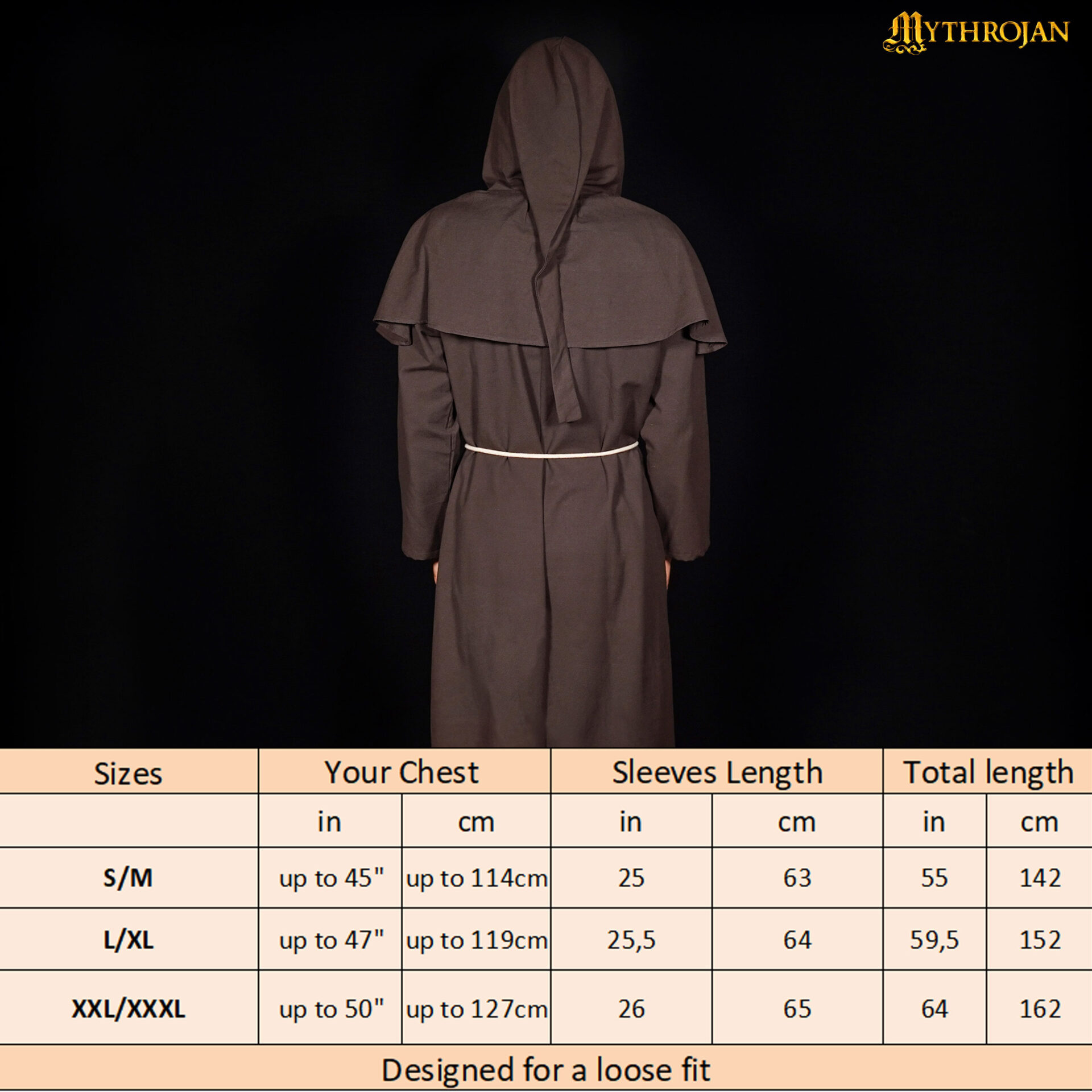 Medieval Tunics-301081BR 2 Brother Cadfael Monk outfit