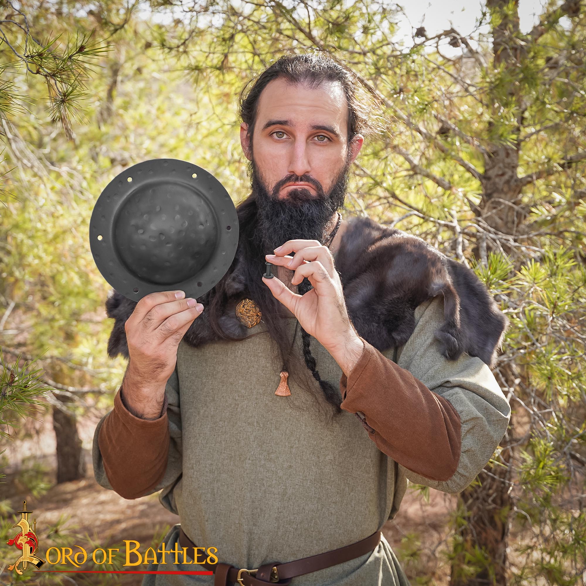 Medieval Umbos-2199N12 1 Rustic Functional Steel Umbo for Viking or Celtic Shields