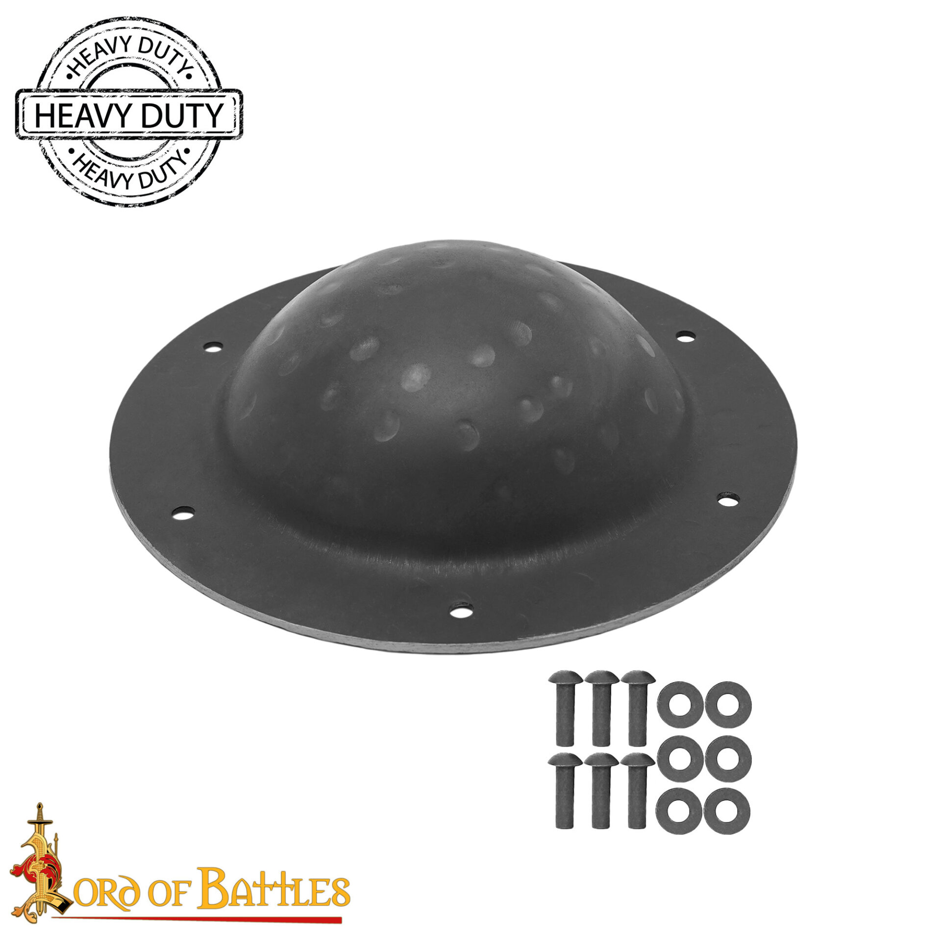 Medieval Umbos-2199N12 3 Rustic Functional Steel Umbo for Viking or Celtic Shields