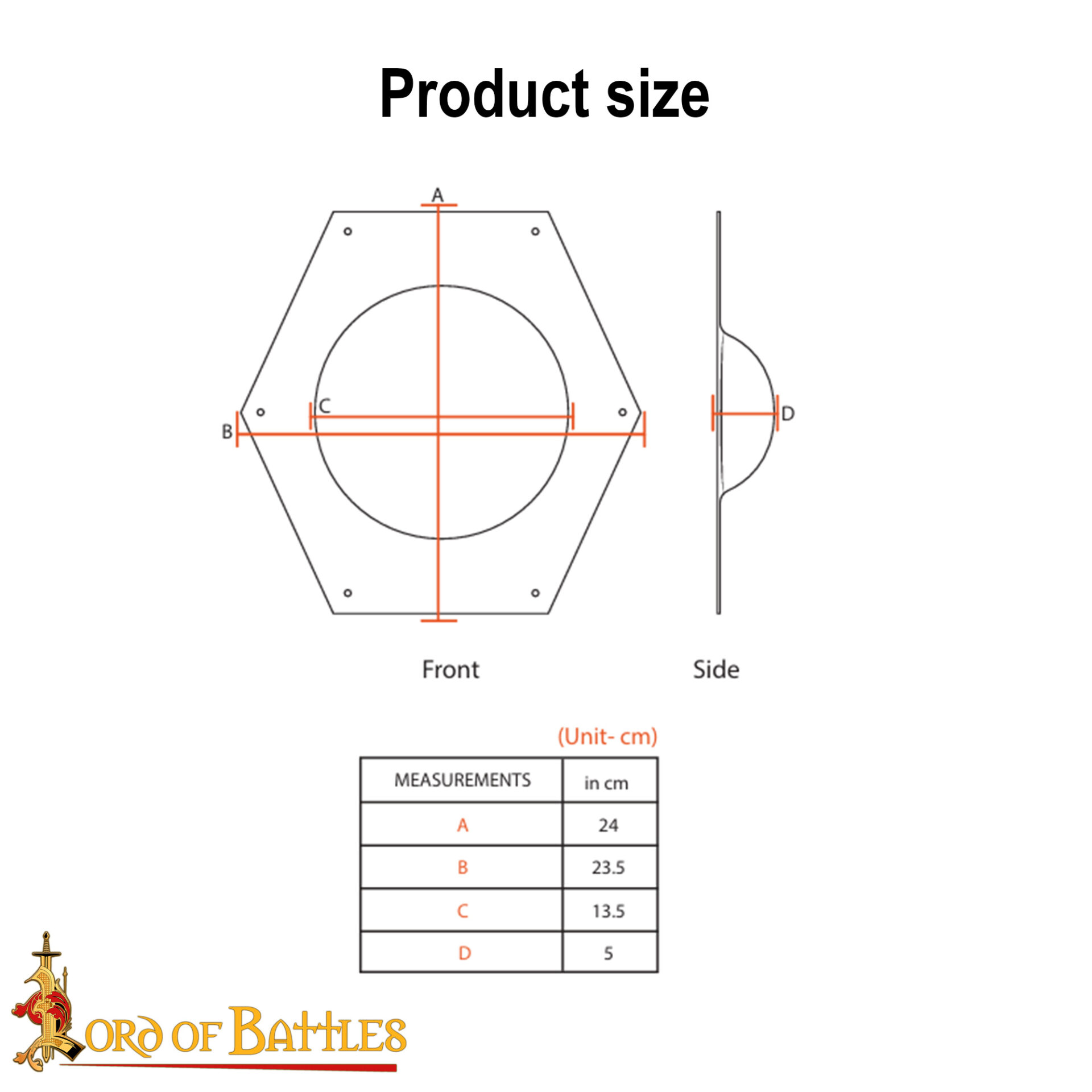 Roman Hexagonal Steel Shield Boss / Umbo 16 gauge Hand Forged, Natural Finish