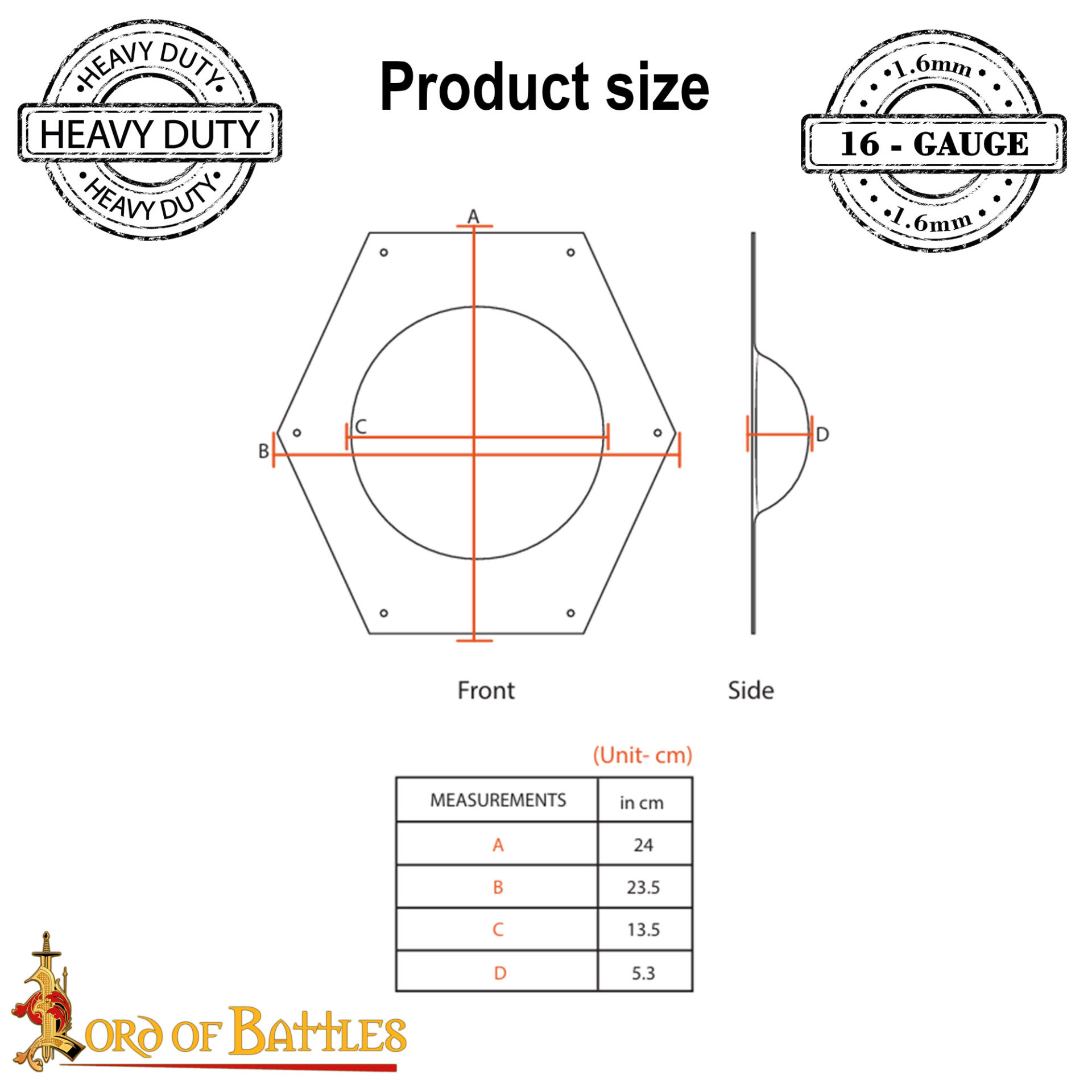 Roman Shield Boss for Rectangular Scutum Handmade Steel Umbo