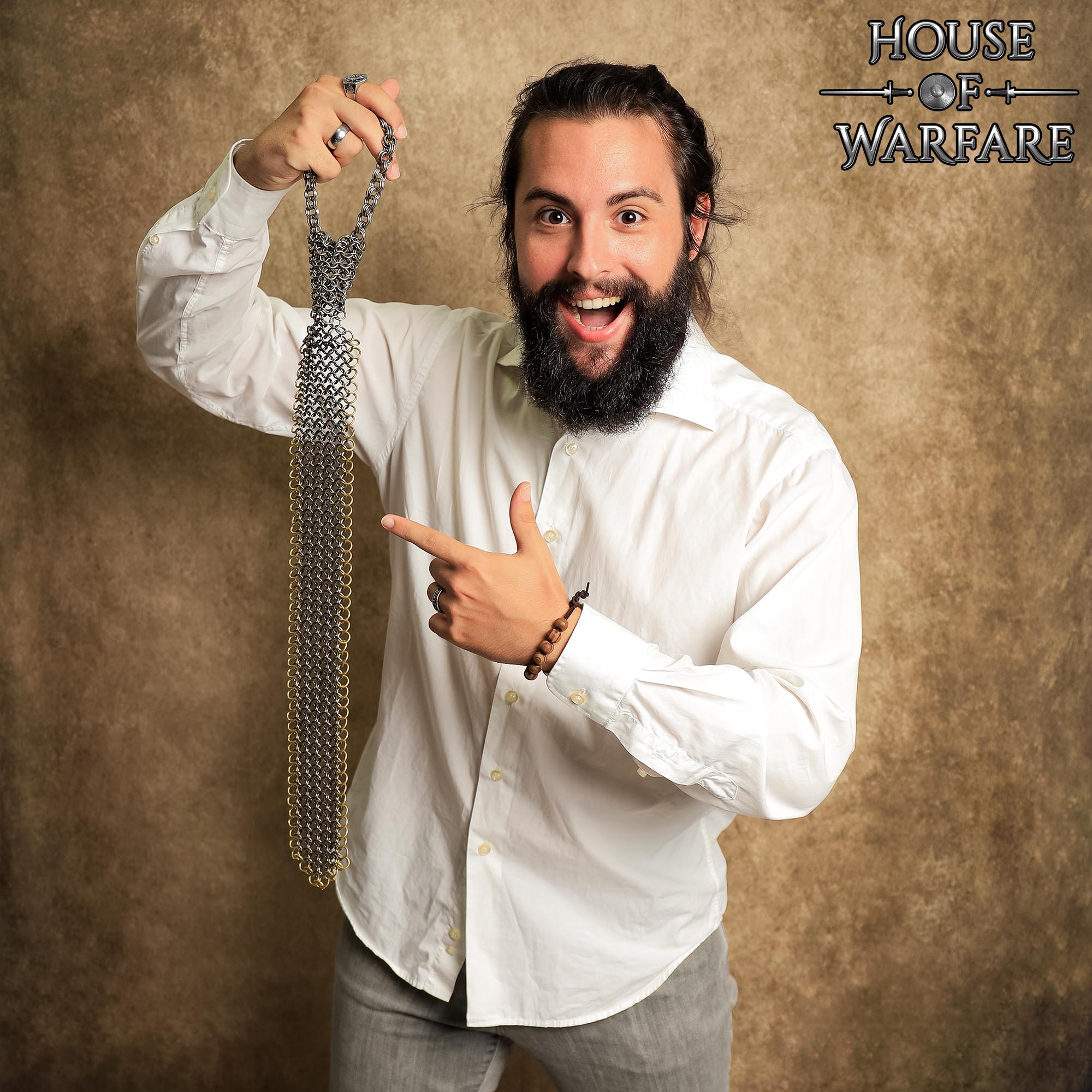 Chainmail Tie – 8mm Butted  Ring – 16 Gauge, Mild Steel and Solid Brass – Ideal for Chainmail DIY & Repairs