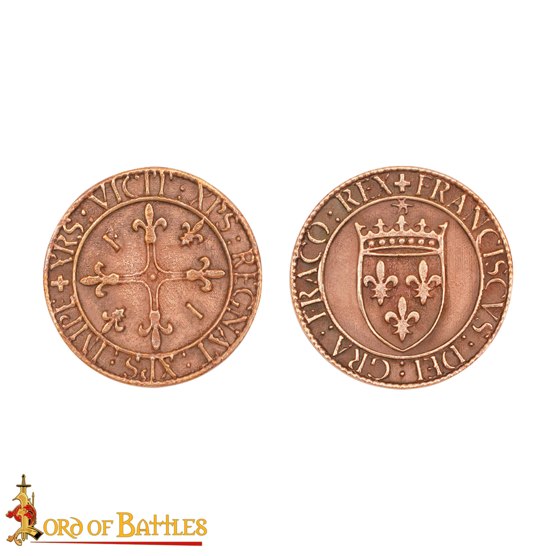 Renaissance Bronze Coin-26433BZ 2 Solid Bronze Coins