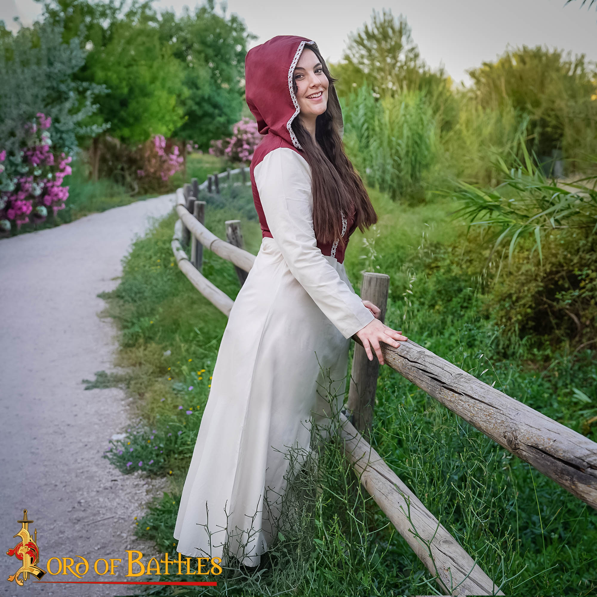 Renaissance Dresses-25851 3 Medieval Maiden Cotton Dress