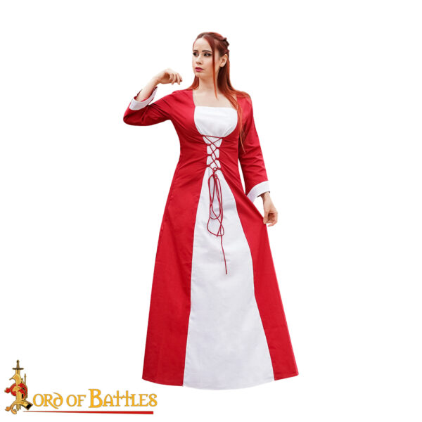 Medieval Princess Light Cotton Dress for Graceful Elegance