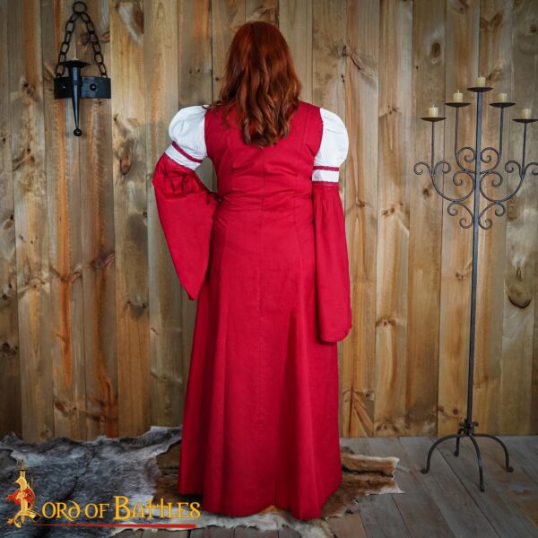 cotton renaissance dress MEDIEVAL DREAM - satin cotton fantasy laced dress inspired by Middle Ages and Renaissance