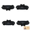 Victorian Era Cast Iron Drawer Pulls-500107OB-4SET 3 Rustic Cast Iron Drawer Pulls Cabinet Cup Pulls: Ideal for Victorian, Colonial, Retro, Steampunk, Gothic, Baroque, and Medieval Settings, (10.3×5) cm