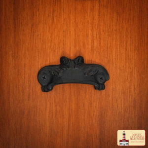 Victorian Era Cast Iron Drawer Pulls-500107OB-4SET 4 Rustic Cast Iron Drawer Pulls Cabinet Cup Pulls: Ideal for Victorian, Colonial, Retro, Steampunk, Gothic, Baroque, and Medieval Settings, (10.3×5) cm