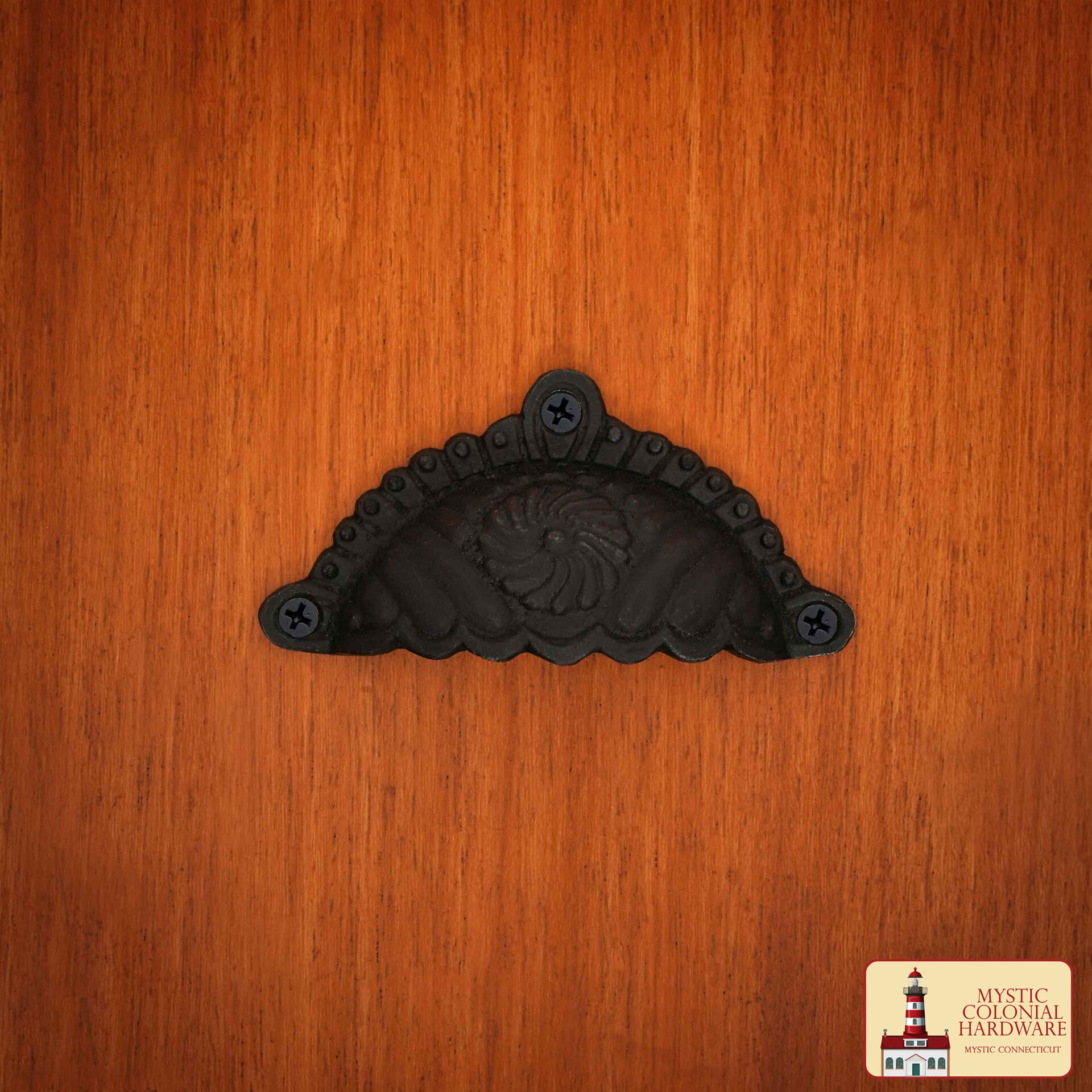Victorian Era Cast Iron Drawer Pulls-500110OB-4SET 4 cup Pulls