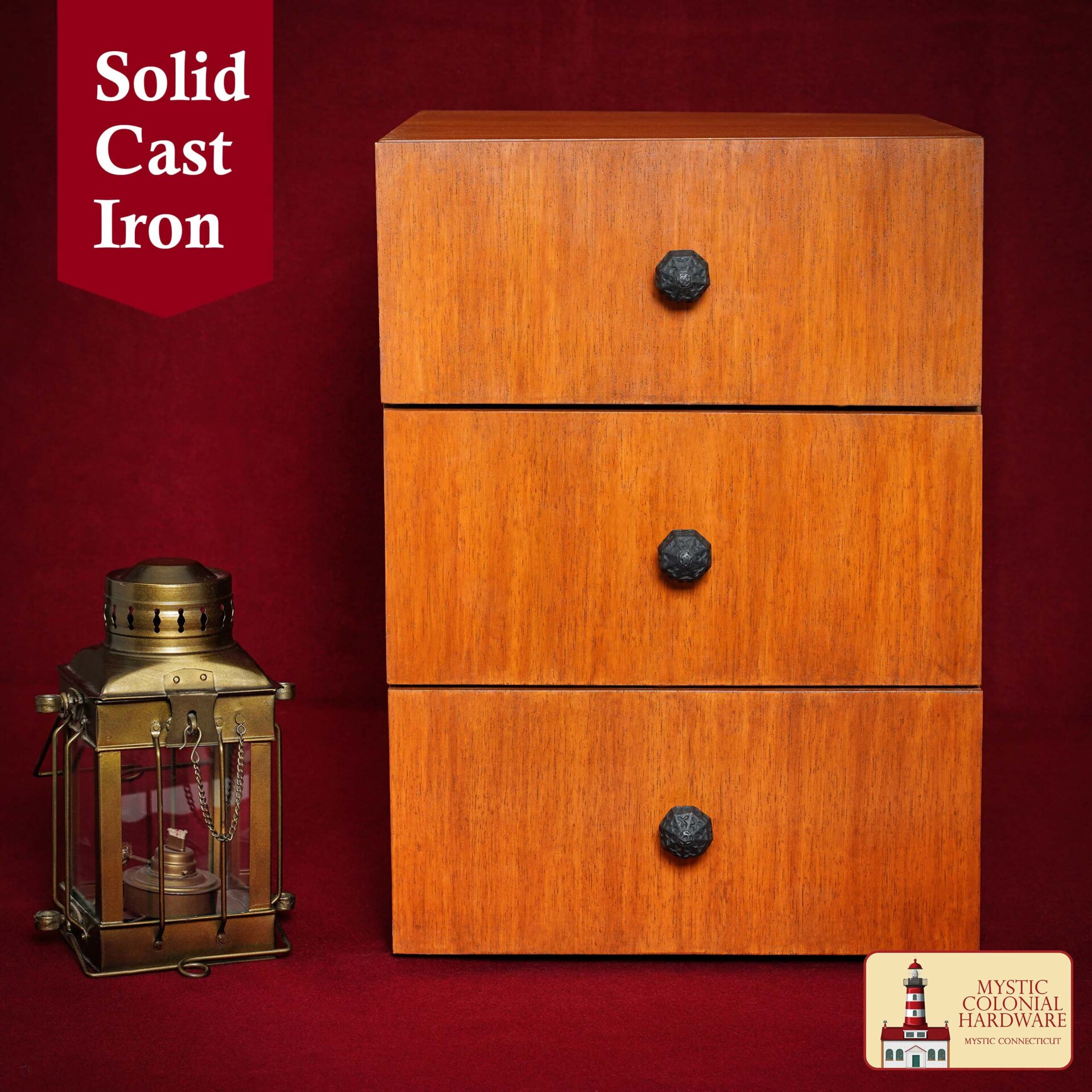 Hand Forged Iron Knob SOLID CAST IRON Victorian, Colonial, retro, steampunck, gothic, baroque medieval