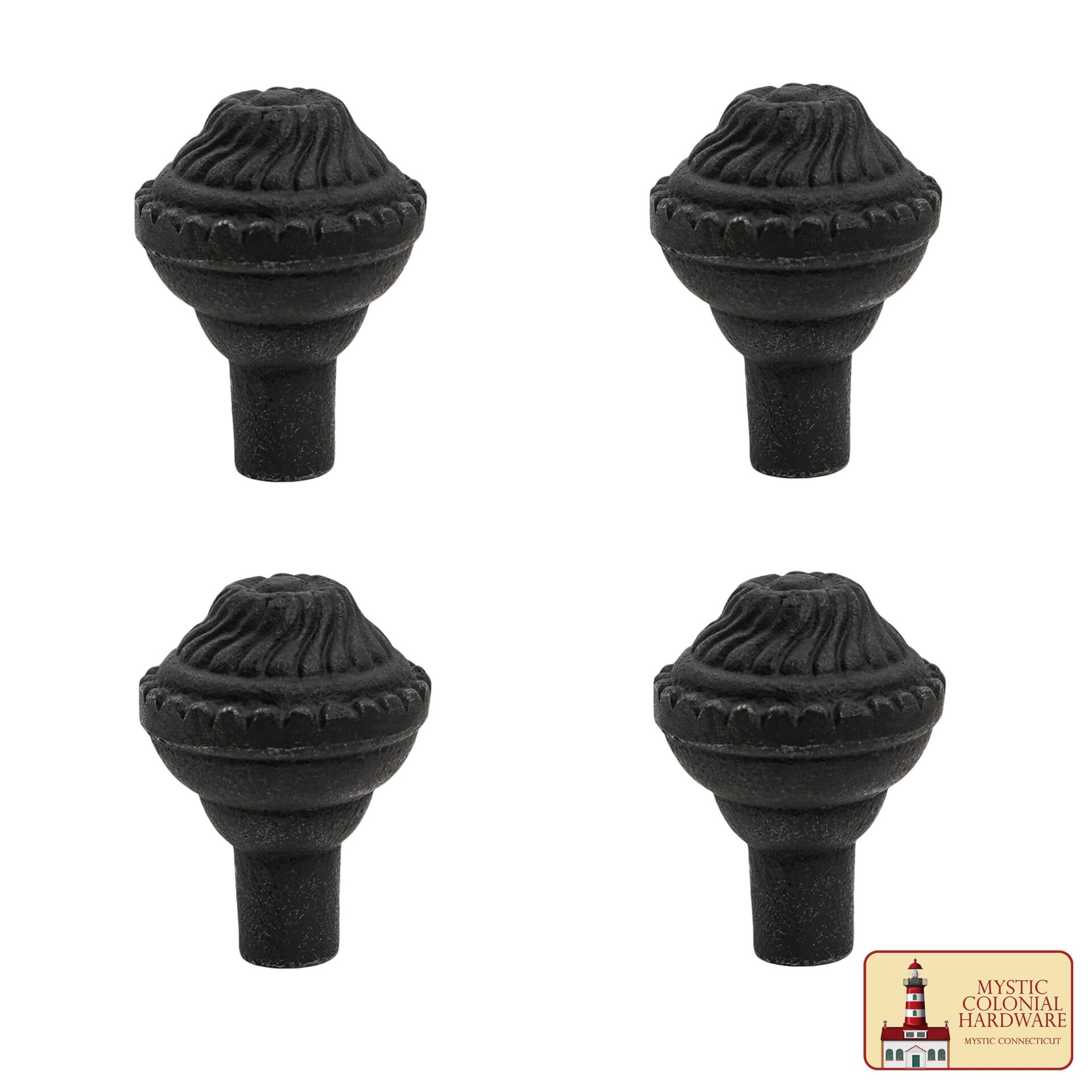 Victorian Era Solid Cast Iron Cabinet Knobs-500121OB-4Set 3 Hand Forged Iron Knob Solid CAST Iron Victorian, Colonial, Retro, Steampunck, Gothic, Baroque Medieval