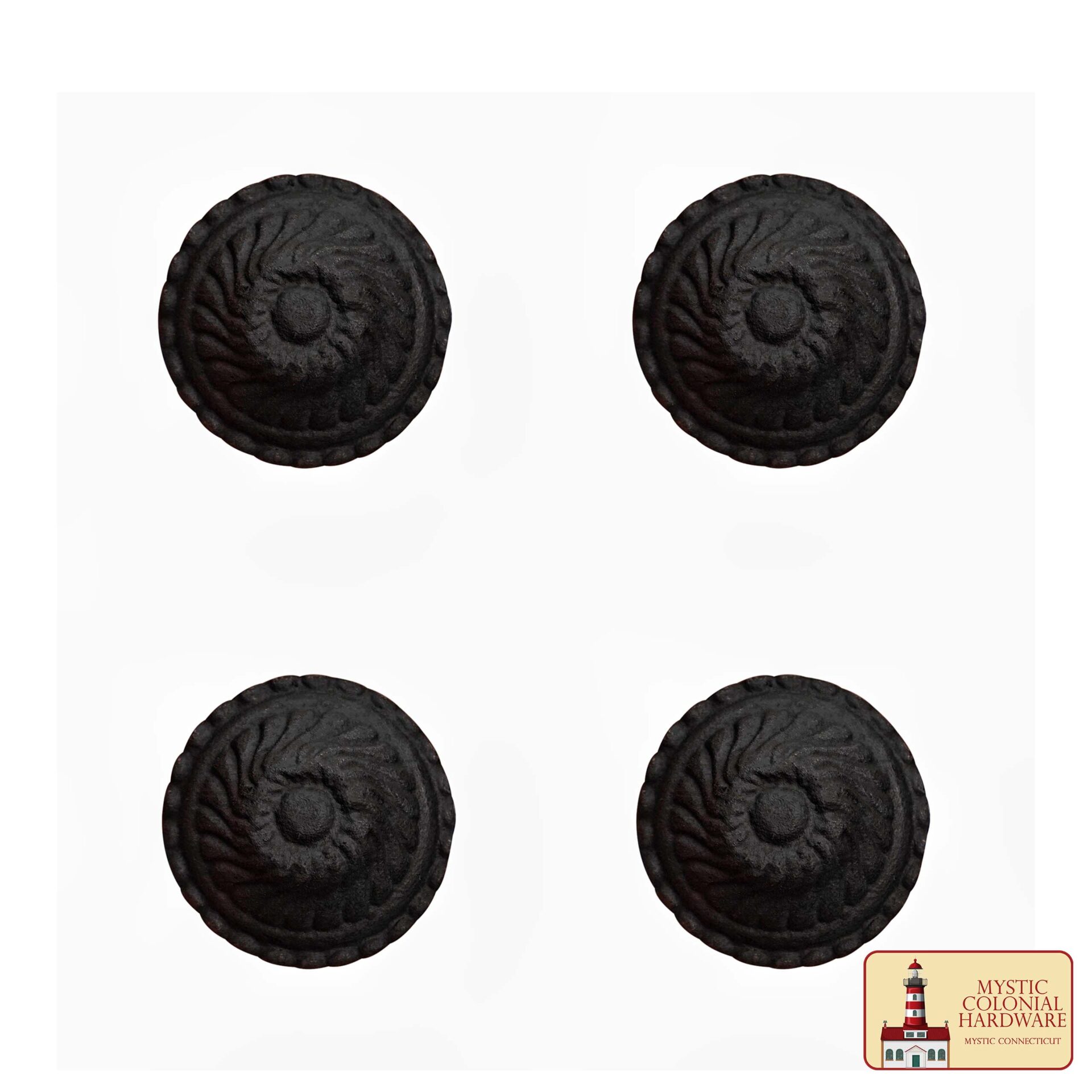Victorian Era Solid Cast Iron Cabinet Knobs-500121OB-4Set 4 Hand Forged Iron Knob Solid CAST Iron Victorian, Colonial, Retro, Steampunck, Gothic, Baroque Medieval