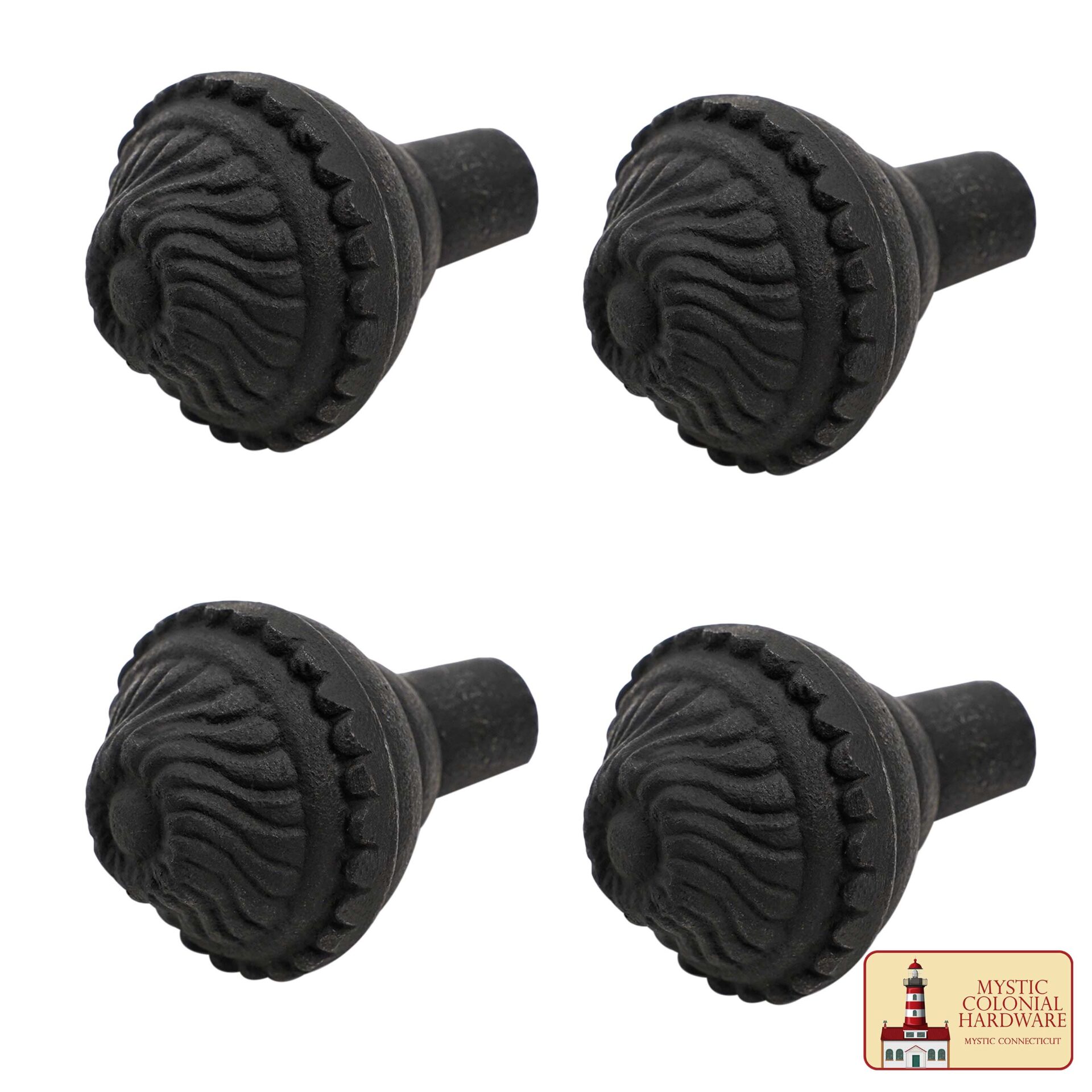 Victorian Era Solid Cast Iron Cabinet Knobs-500121OB-4Set Hand Forged Iron Knob Solid CAST Iron Victorian, Colonial, Retro, Steampunck, Gothic, Baroque Medieval