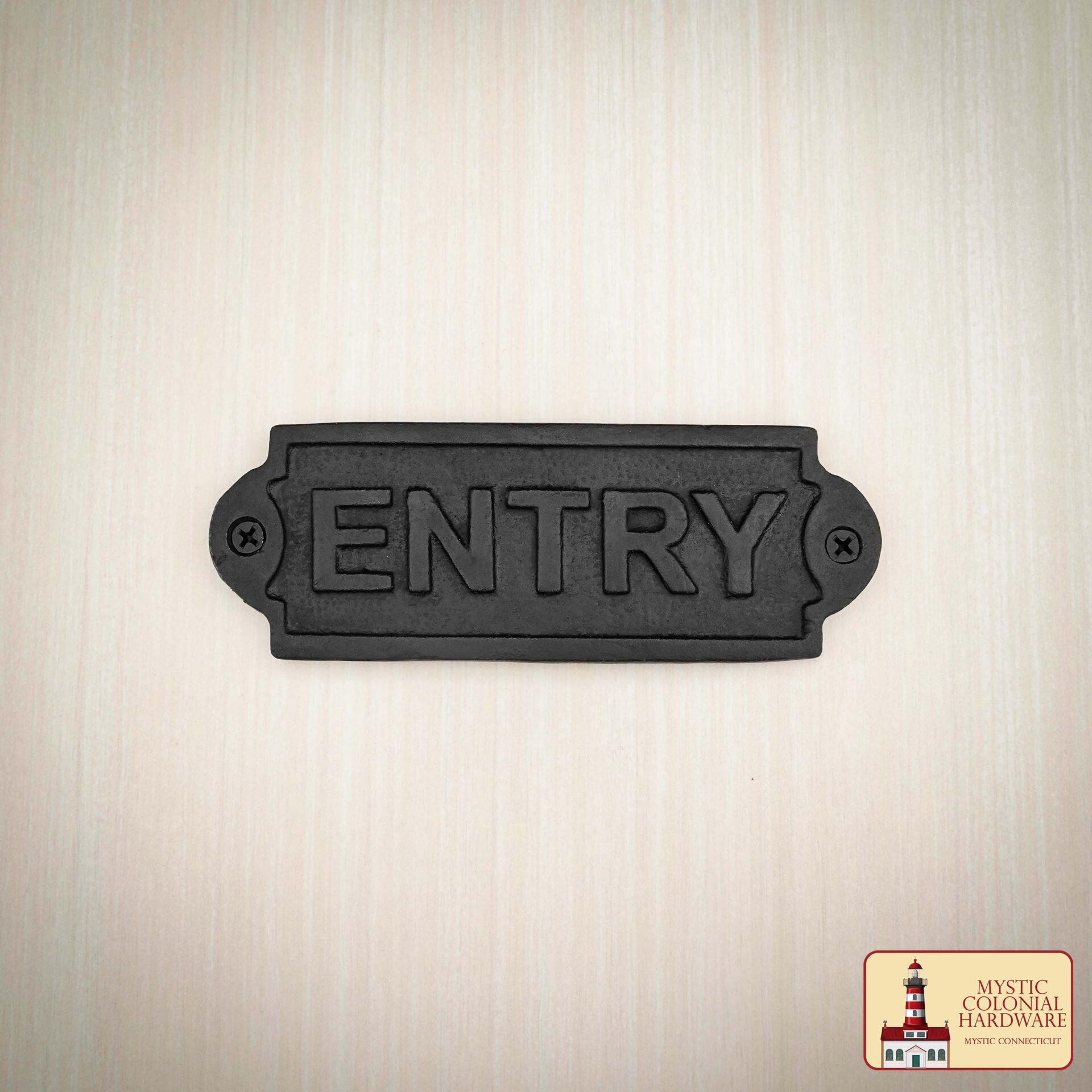 Victorian Era Solid Cast Iron Door Sign Plate-500179 4 Solid Forged Iron Vintage Entry Sign for Doors Handmade Hardware Accessory