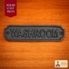 Victorian Era Solid Cast Iron Door Sign Plate-500181 Washroom Sign