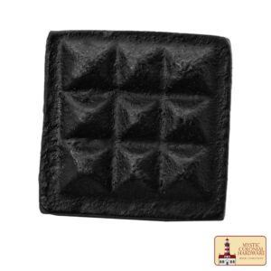 Square Waffle Clavo Nail -SOLID FORGED IRON Victorian, Colonial, Retro, Steampunck, Gothic, Baroque Medieval