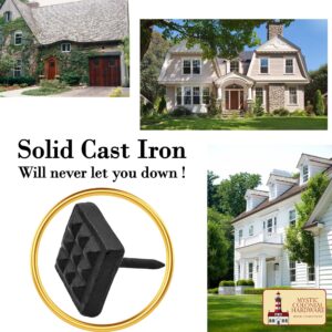 Square Waffle Clavo Nail -SOLID FORGED IRON Victorian, Colonial, Retro, Steampunck, Gothic, Baroque Medieval
