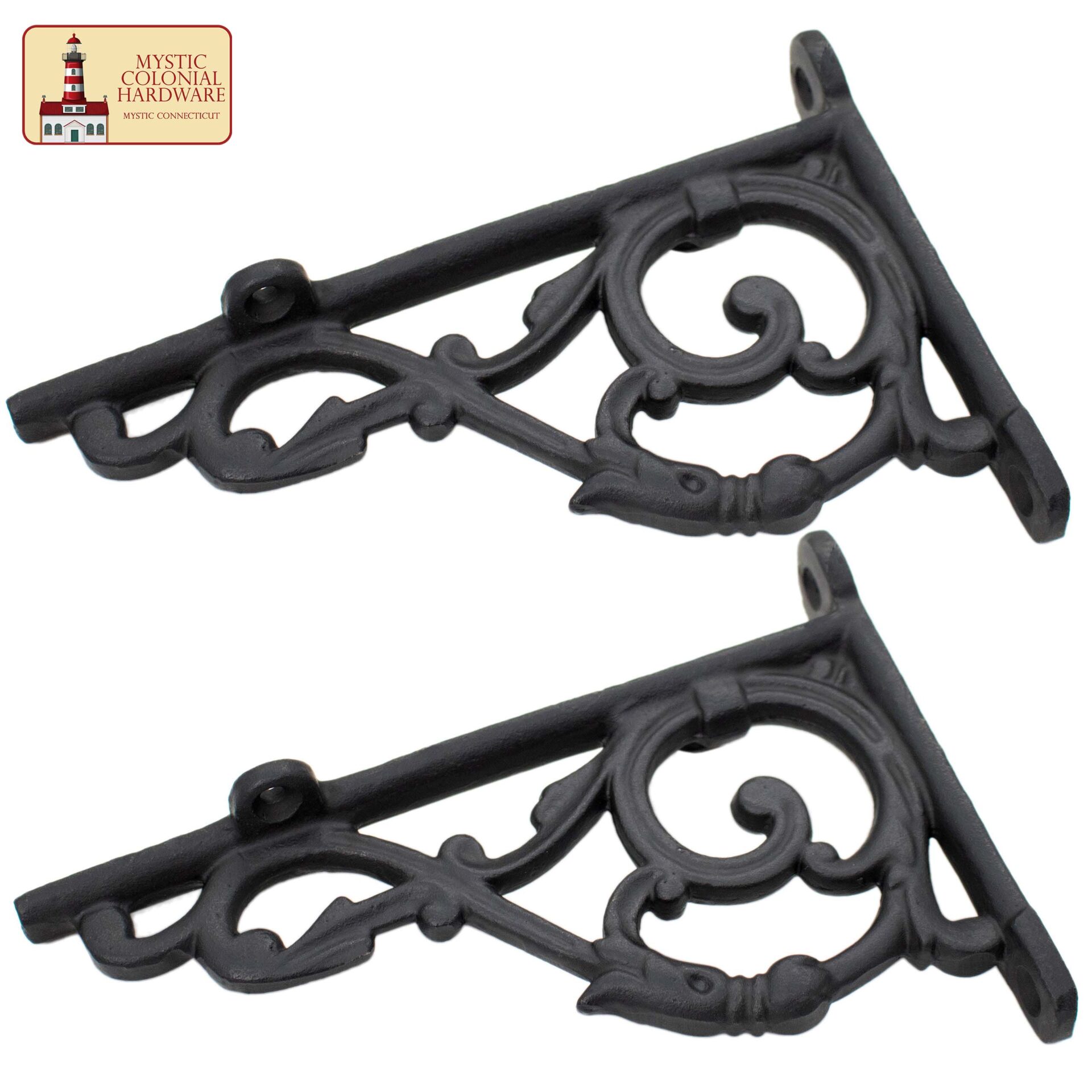 Victorian Era Solid Cast Iron Shelf Bracket-500140OB 1 Shelf Brackets