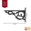 Victorian Era Solid Cast Iron Shelf Bracket-500140OB 2 Shelf Brackets