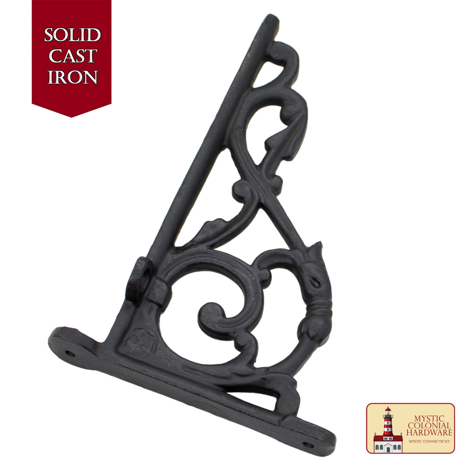 Victorian Era Solid Cast Iron Shelf Bracket-500140OB 3 Shelf Brackets