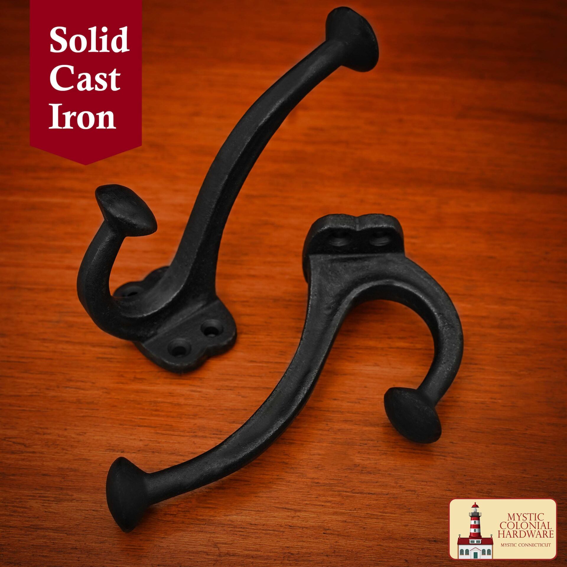 Rustic Cast Iron Wall Hooks : Ideal for Victorian, Colonial, Retro, Steampunk, Gothic, and Baroque Settings ( 11 x 3.8 ) cm