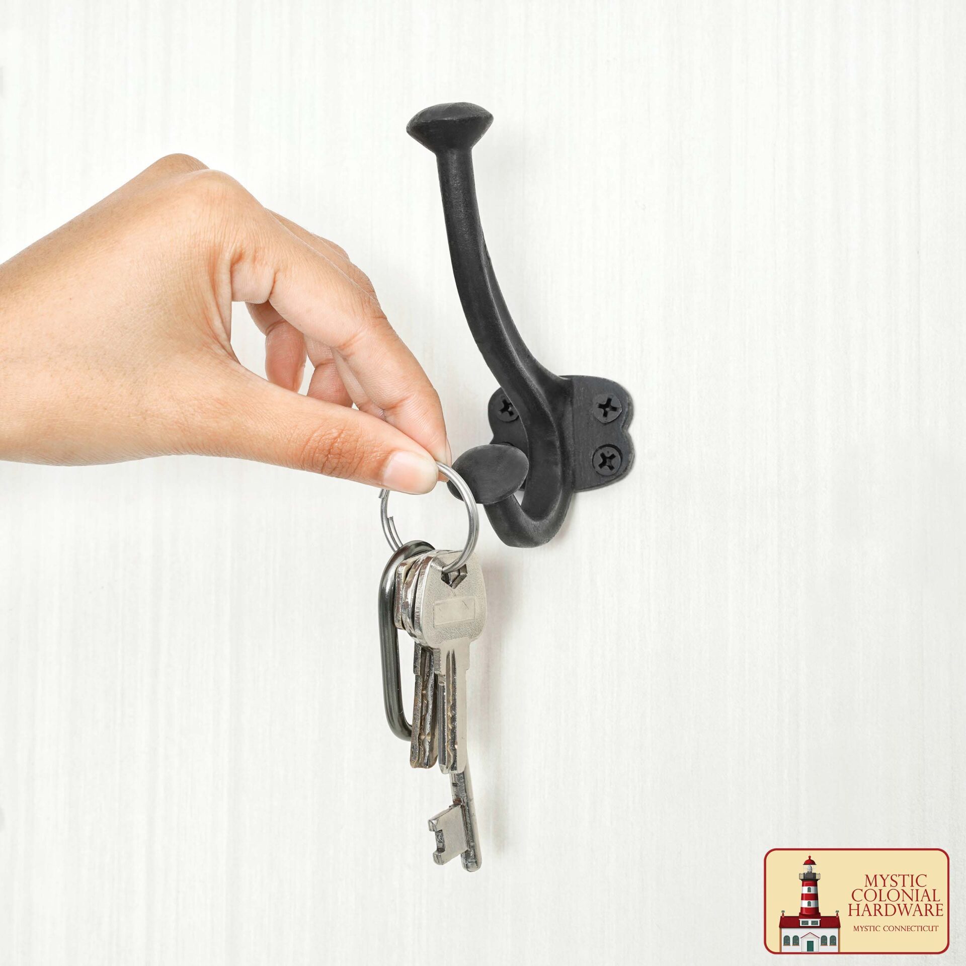 Rustic Cast Iron Wall Hooks : Ideal for Victorian, Colonial, Retro, Steampunk, Gothic, and Baroque Settings ( 11 x 3.8 ) cm