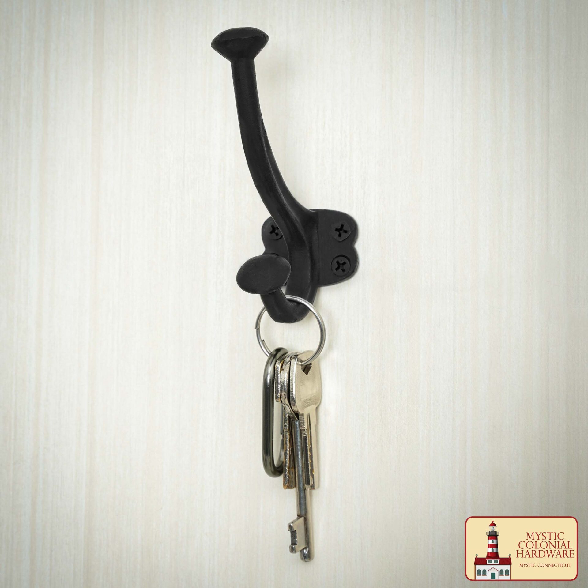 Rustic Cast Iron Wall Hooks : Ideal for Victorian, Colonial, Retro, Steampunk, Gothic, and Baroque Settings ( 11 x 3.8 ) cm