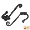 Victorian Era Solid Cast Iron Wall Hooks-500254OB-2SET 3 Hooks