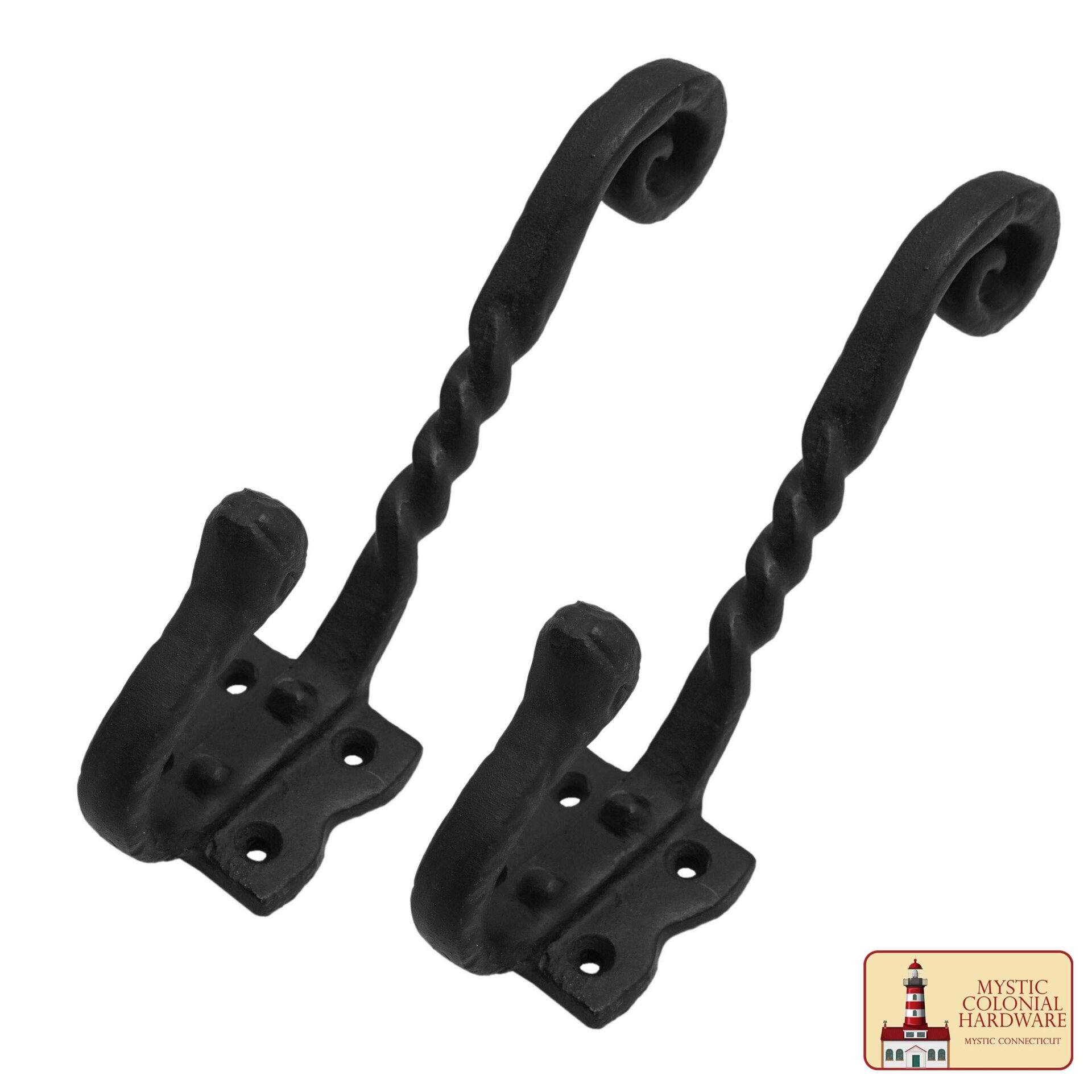 Victorian Era Solid Cast Iron Wall Hooks-500254OB-2SET 4 Hooks