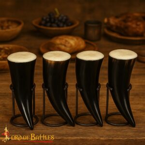 Medieval Viking Drinking Horns 250 ML Each Set of 4 Pieces Genuine Ox Horn