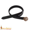 Viking Leather Belt-26523 2 Celtic Belt with Bronze Serpent Buckle
