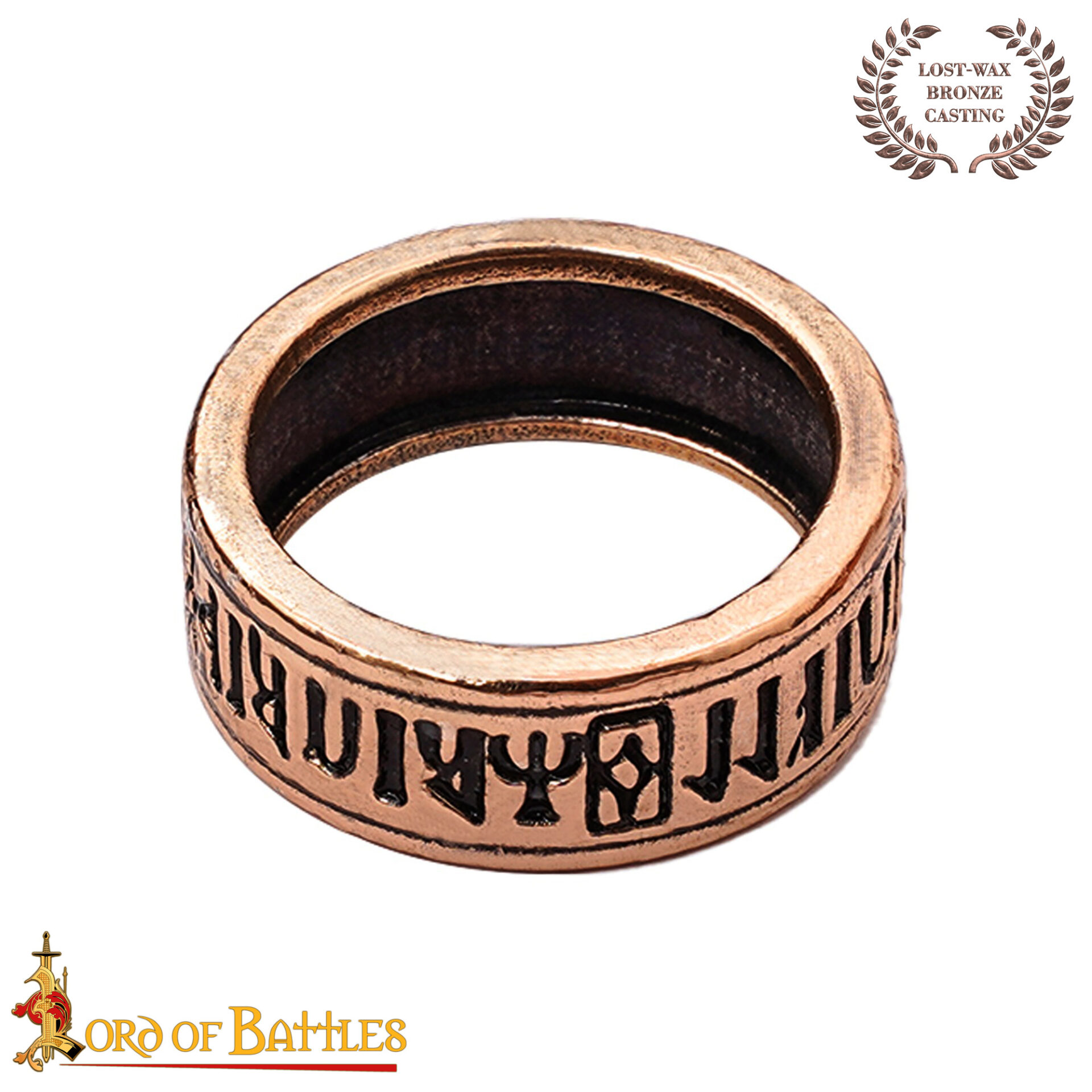 11th–12th Century Bronze Inscribed Ring-26615BZAT 2 Bronze Inscribed Ring