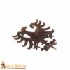 13th–15th Century Medieval Antique Bronze Heraldic Eagle Mount – Historical Badge for Belts, Garments, and Reenactment Costumes-26454BZAT 3 Lost Wax Cast