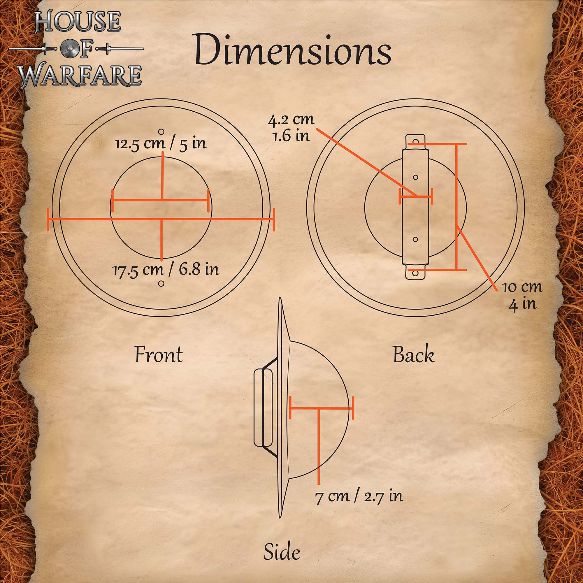700225 Medieval Small Buckler Shield