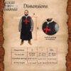 700930 Black Medieval Crusader Tabard