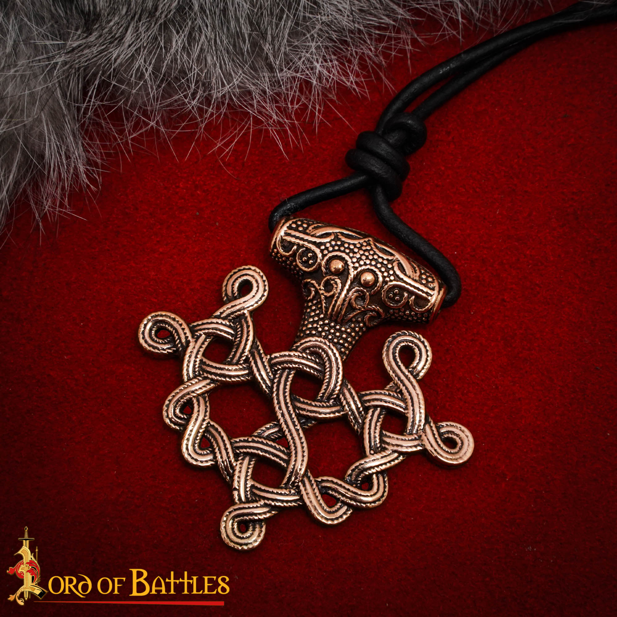 Viking Hiddensee Cross Pendant Solid Bronze with Leather Cord | 9th Century Norse Design Bronze Design Pendant