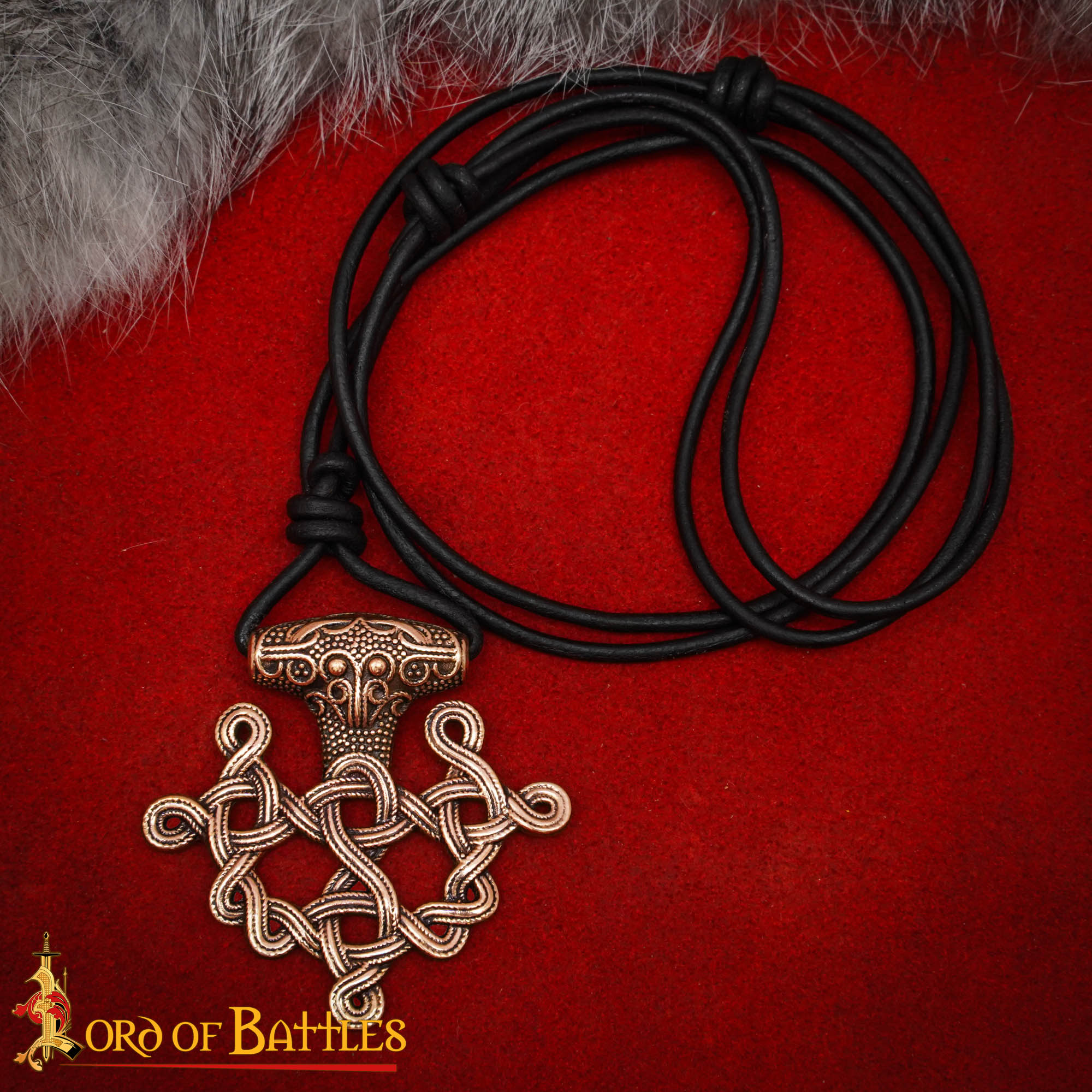 Viking Hiddensee Cross Pendant Solid Bronze with Leather Cord | 9th Century Norse Design Bronze Design Pendant