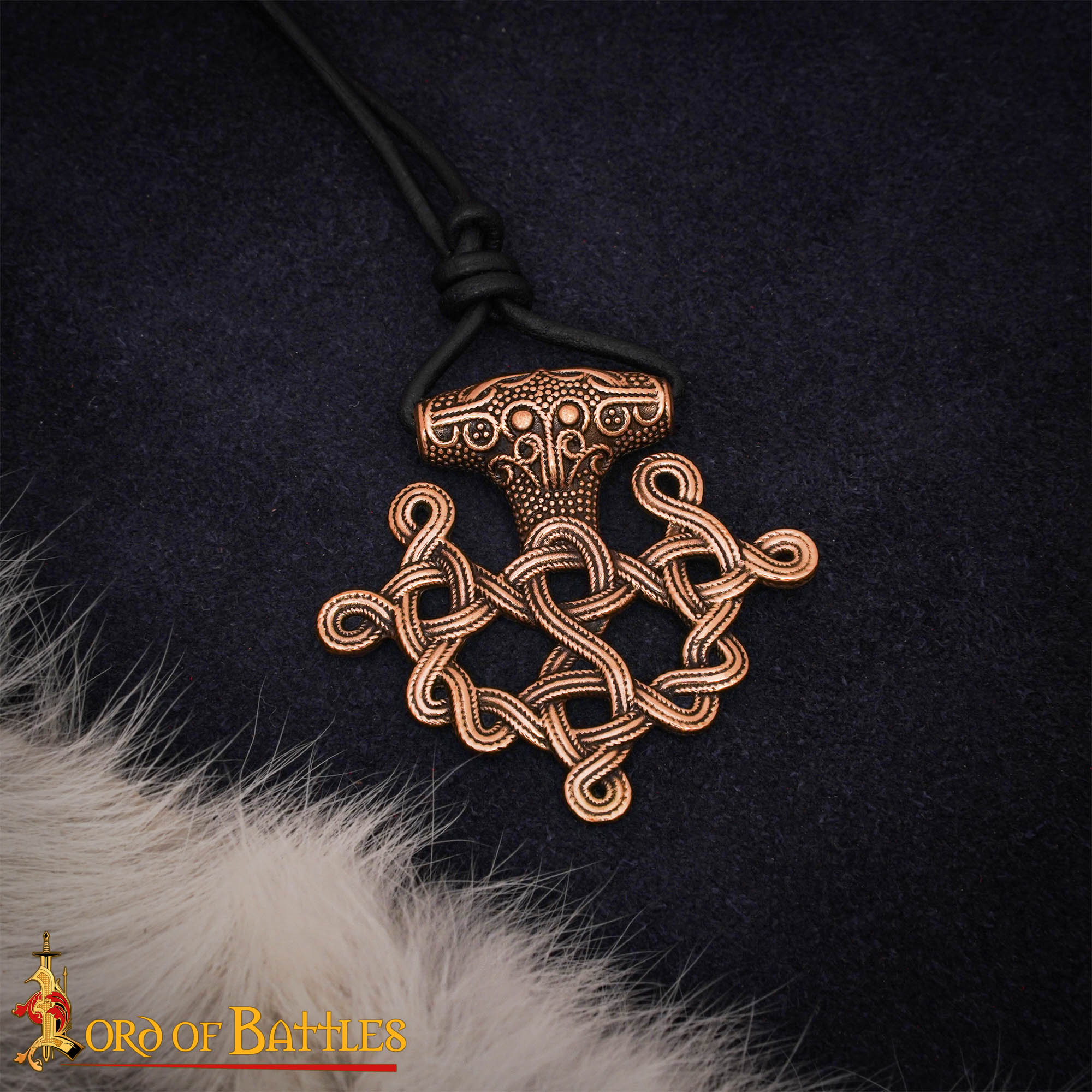 Viking Hiddensee Cross Pendant Solid Bronze with Leather Cord | 9th Century Norse Design Bronze Design Pendant