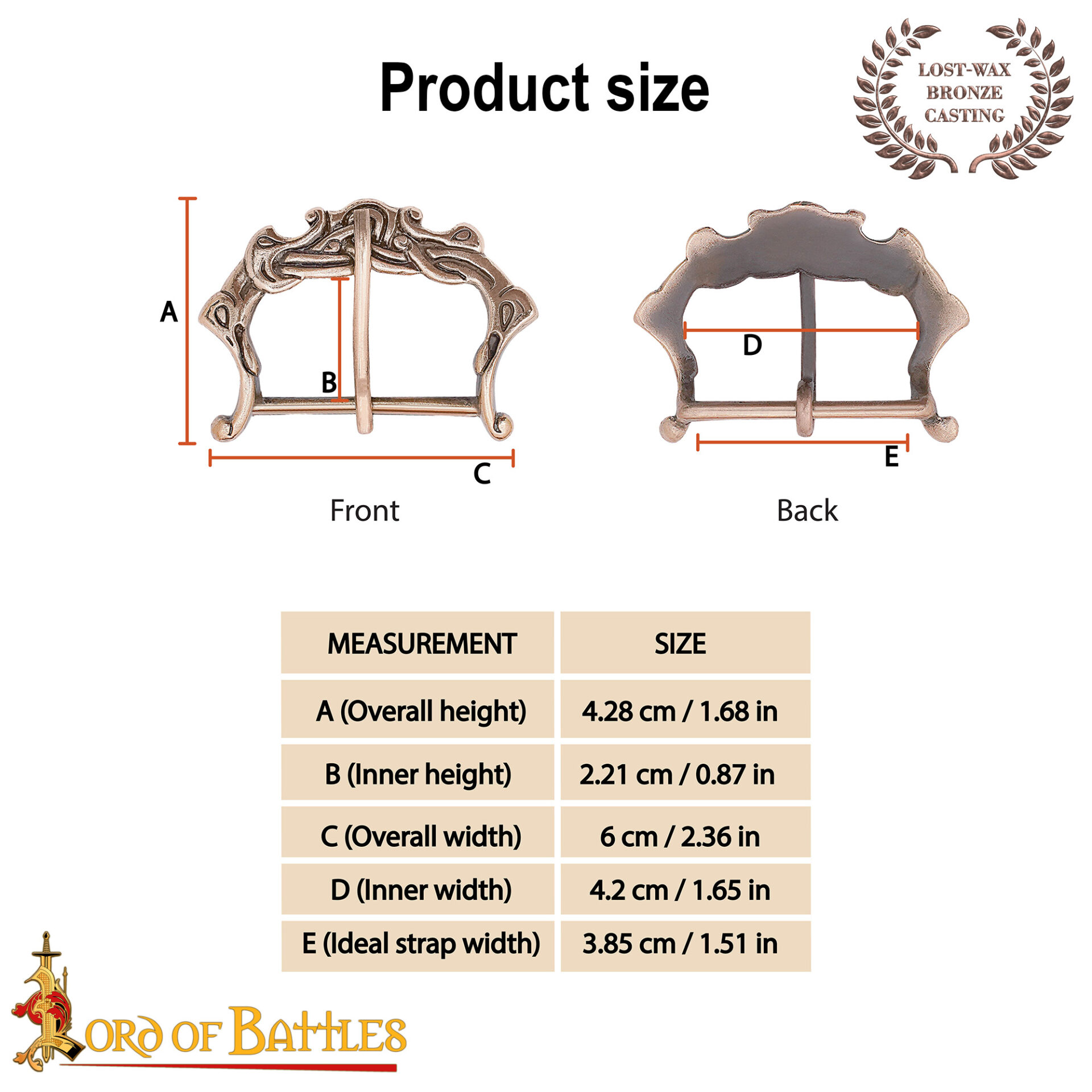 9th–10th Century Viking Antique Bronze Belt Buckle – Norse Knotwork Design for Historical Reenactment and Costumes-26453BZAT 2 Celtic Knot Motifs