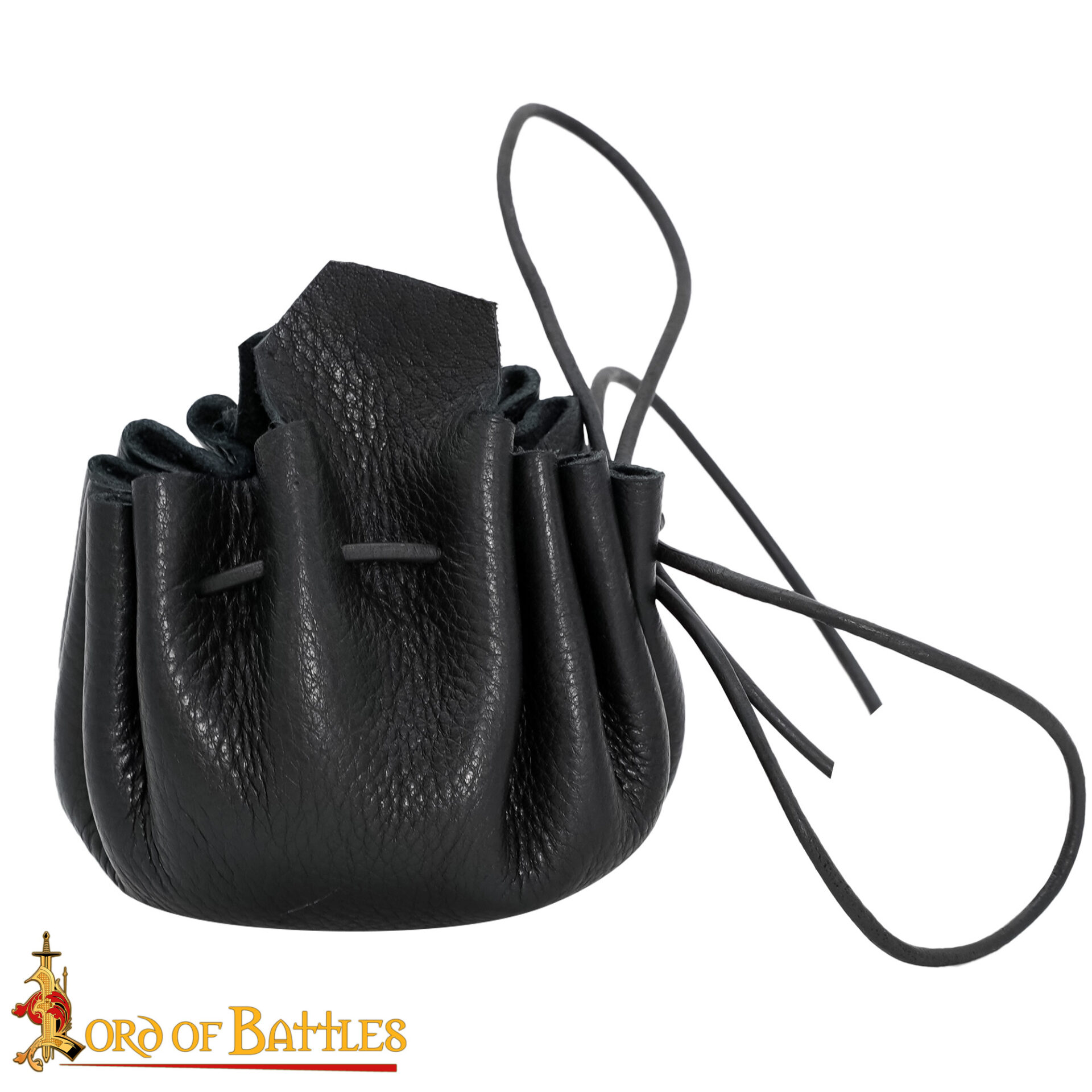 Medieval Belt Coin Pouch-25833BK 3 Medieval Belt Coin Pouch Handcrafted from Genuine Leather