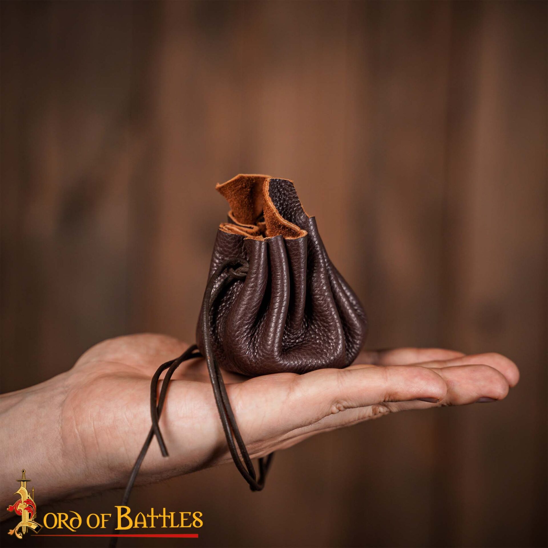 Medieval Belt Coin Pouch-25833CBR 1 Medieval Belt Coin Pouch Handcrafted from Genuine Leather
