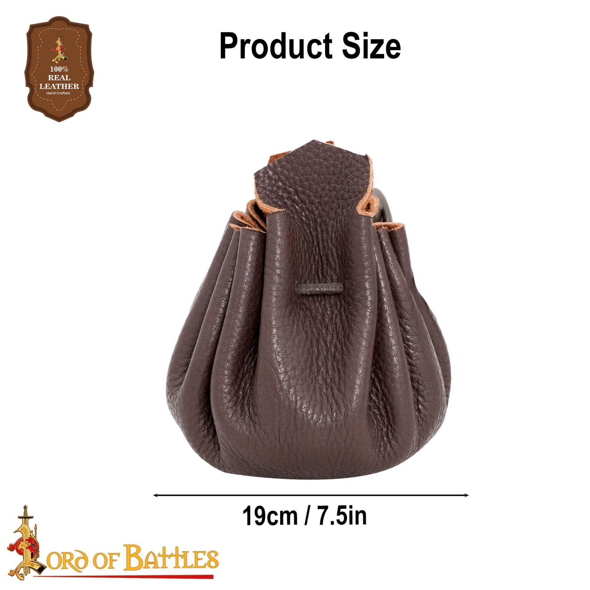 Medieval Belt Coin Pouch-25833CBR 2 Medieval Belt Coin Pouch Handcrafted from Genuine Leather