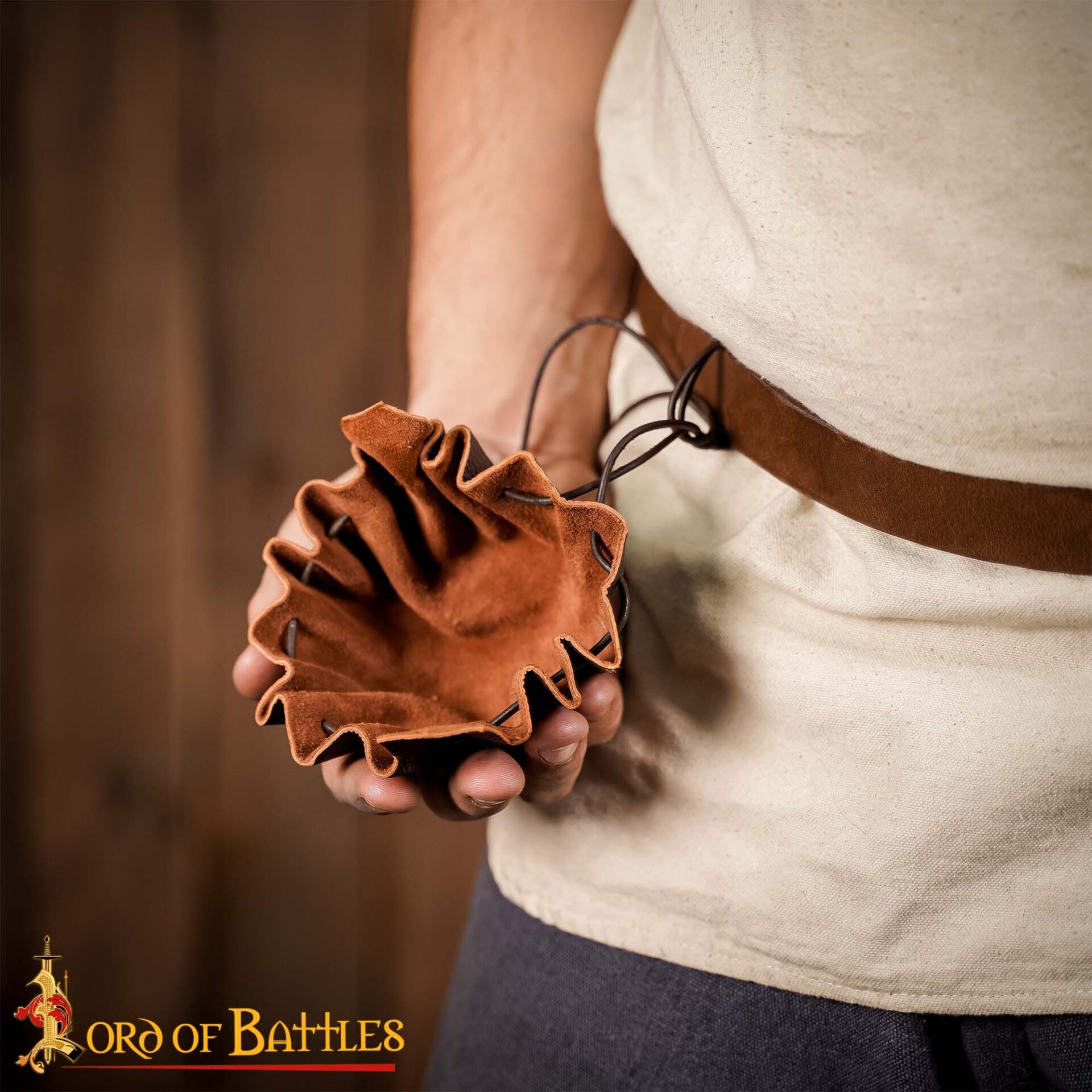 Medieval Belt Coin Pouch-25833CBR 4 Medieval Belt Coin Pouch Handcrafted from Genuine Leather