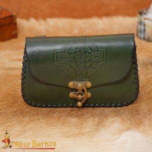 medieval leather belt bag