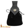 Medieval Leather Belt Pouch-25312BK 3 Leather Belt Pouch