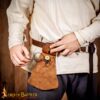 Medieval Leather Belt Pouch-25312CBR 1 Leather Belt Pouch
