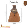 Medieval Leather Belt Pouch-25312CBR 2 Leather Belt Pouch