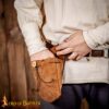 Medieval Leather Belt Pouch-25312CBR 5 Leather Belt Pouch