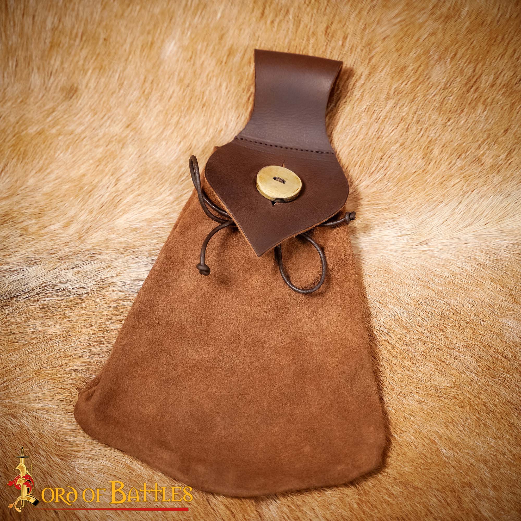 Medieval Leather Belt Pouch-25312CBR Leather Belt Pouch