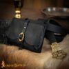 Medieval Leather Belt Pouch-6714BK belt pouch